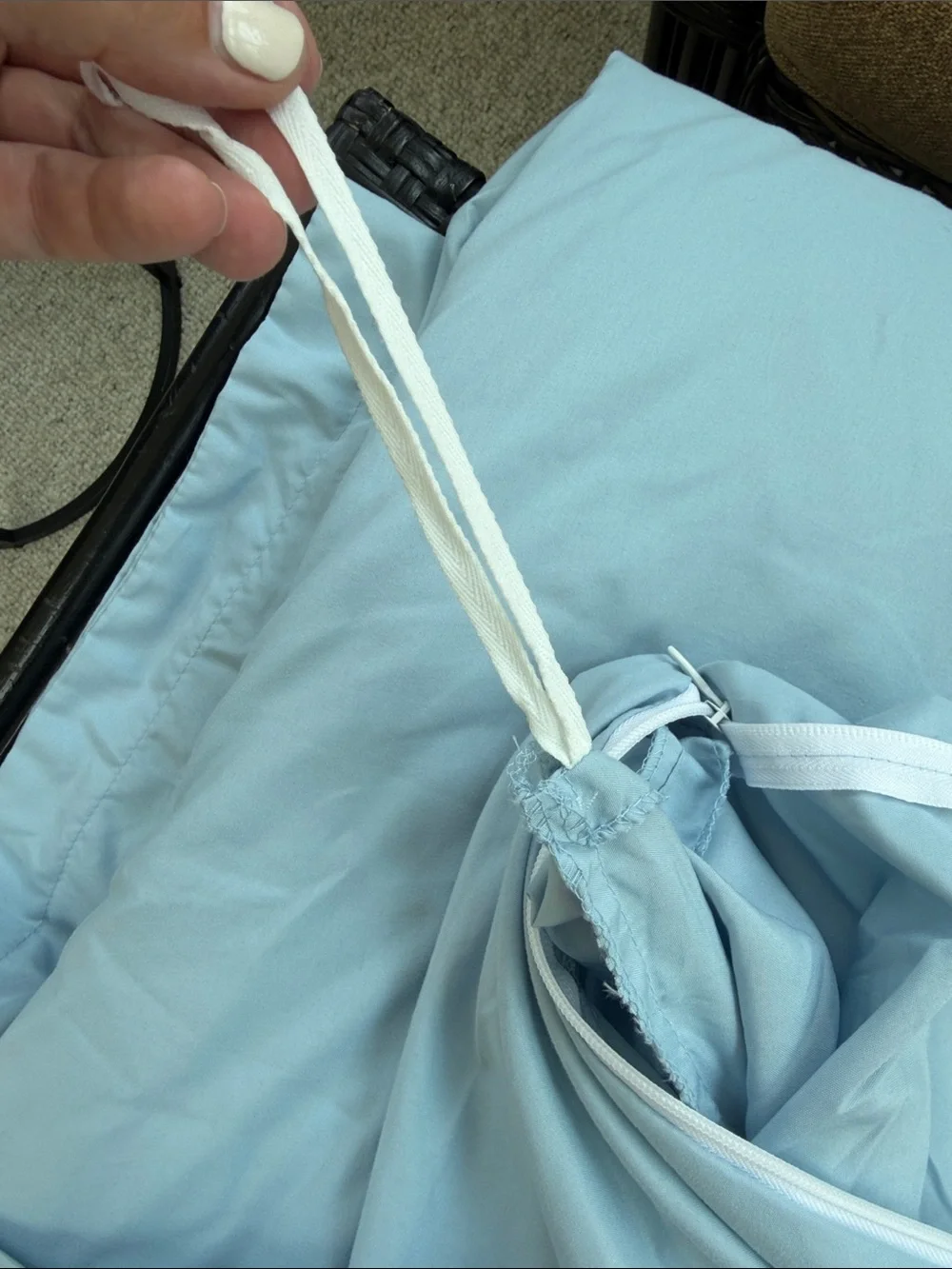 TWIN/TWIN XL- Light Blue Duvet Cover & Sham Soft Breathable Comfort